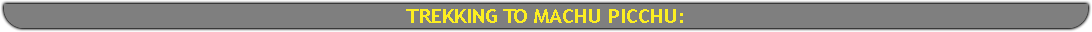 TREKKING TO MACHU PICCHU: